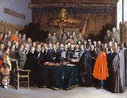 Gerard ter Borch the Younger The Ratification of the Treaty of Munster, 15 May 1648 oil painting artist